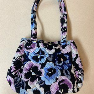 Vera Bradley Multi-Compartment Shoulder Bag Plum Pansies